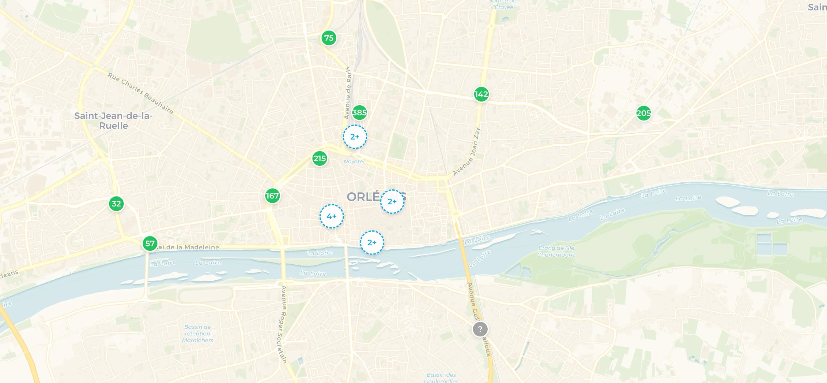 Carte des parkings de viteuneplace.fr